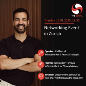 SEP 16 "THE SOCIAL" IN ZURICH - PHYSICAL EVENT TICKET