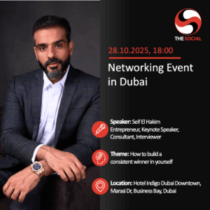 OCT 28 "THE SOCIAL" IN DUBAI - PHYSICAL EVENT TICKET