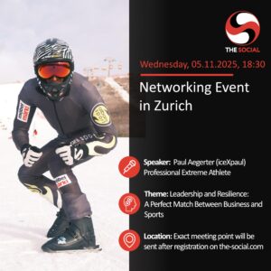 NOV 5 "THE SOCIAL" IN ZURICH - PHYSICAL EVENT TICKET